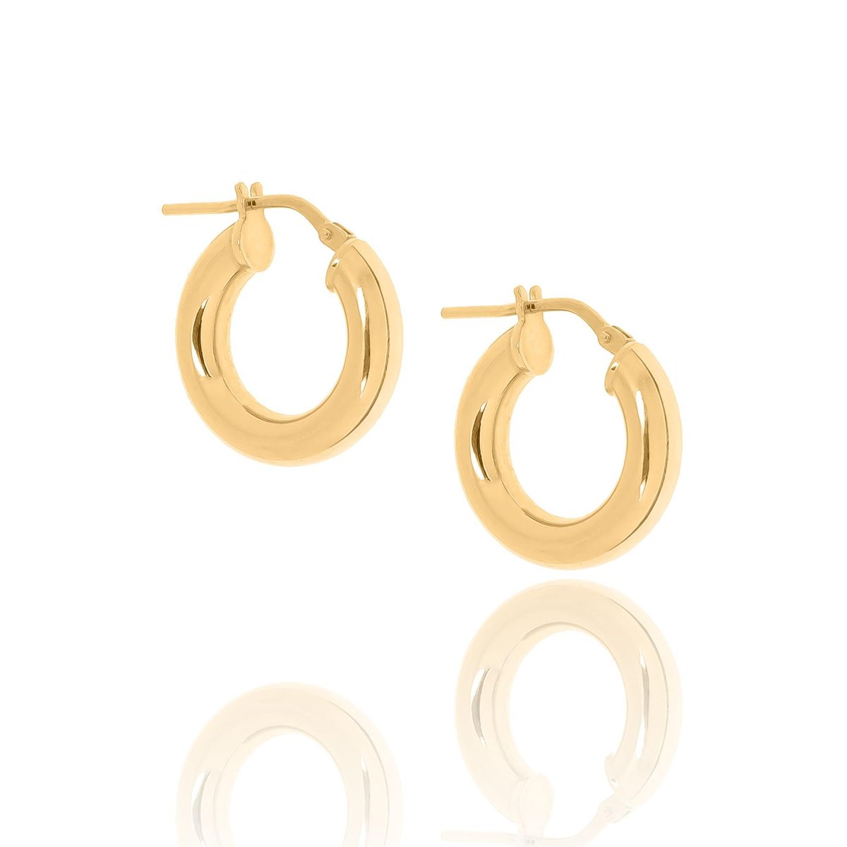 Kolczyki srebrne pozłacane masywne koła