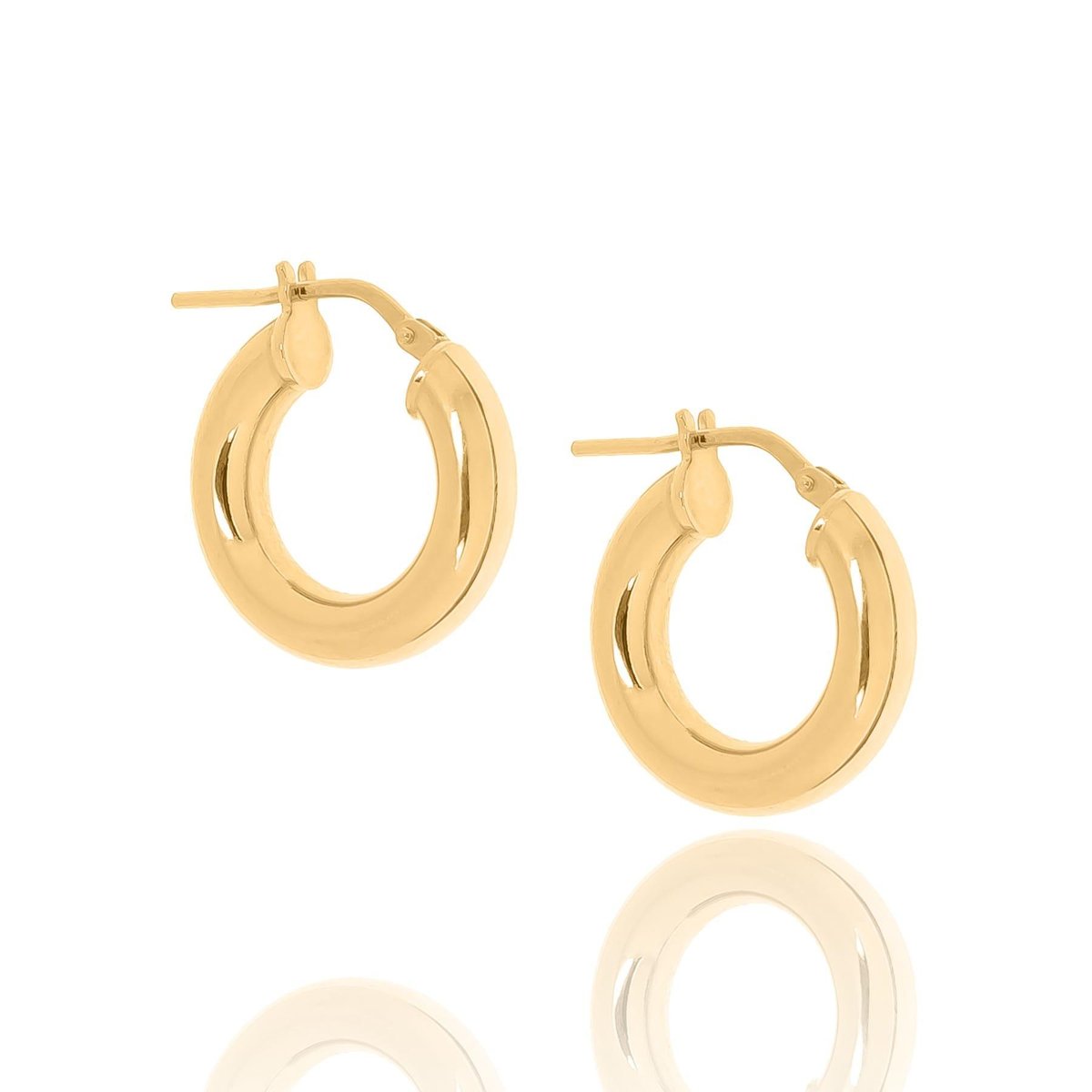 Kolczyki srebrne pozłacane duże masywne koła