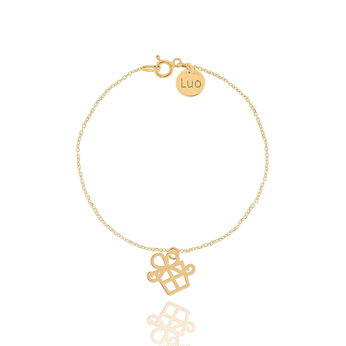 Bransoletka srebrna pozłacana z prezentem