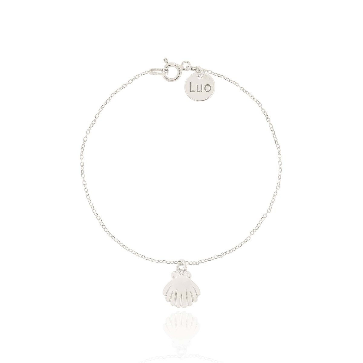 Bransoletka srebrna z odlewaną muszelką