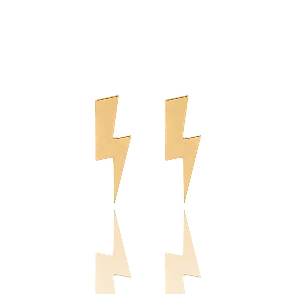 Kolczyki srebrne pozłacane z piorunami