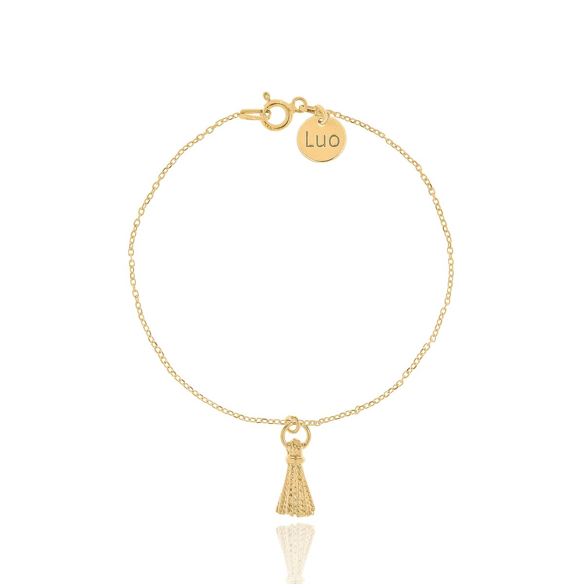 Bransoletka srebrna pozłacana z chwostem