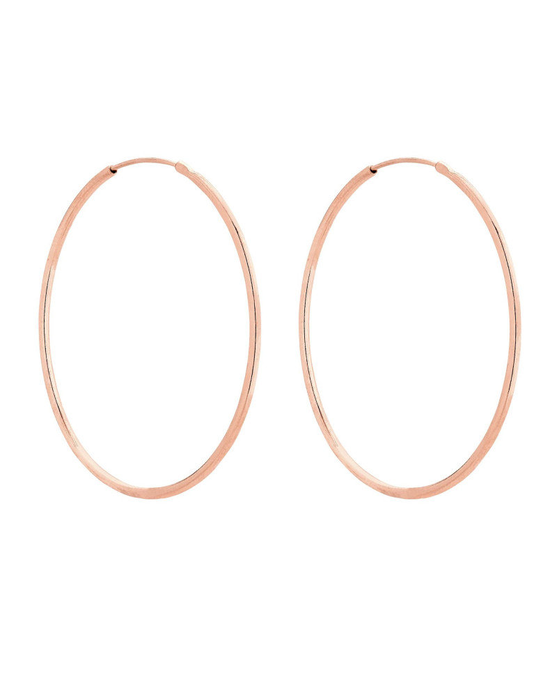 Kolczyki koła z różowego złota