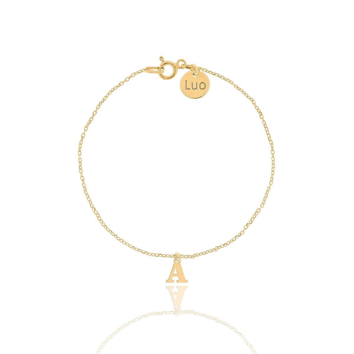 Bransoletka srebrna pozłacana z literką S