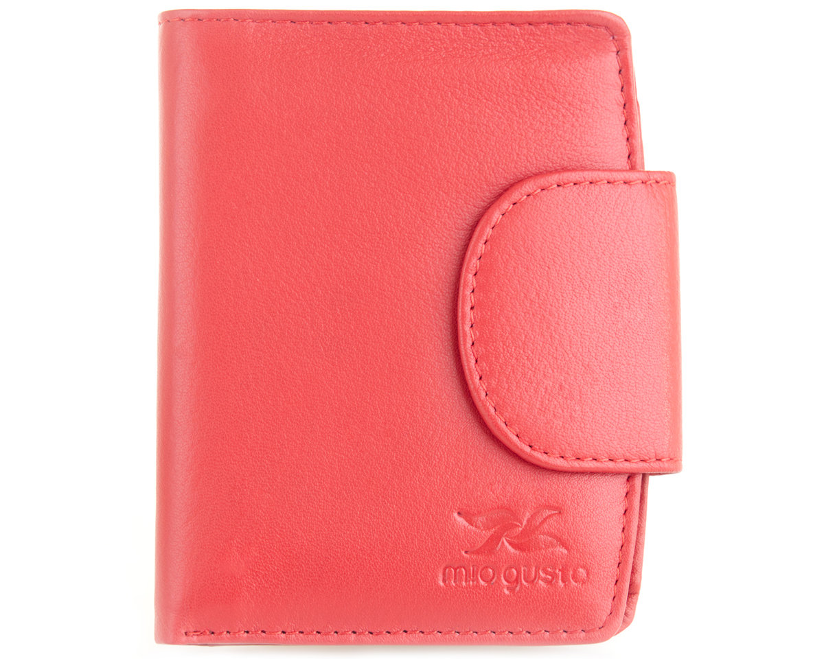 Portfel damski Hannah - czerwony, skórzany