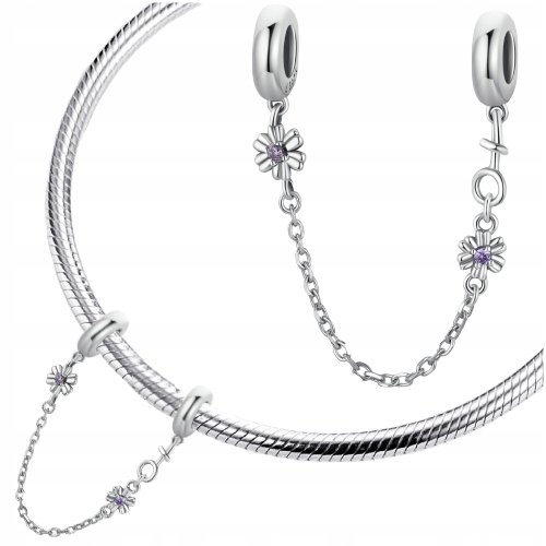 CHARMS ŁAŃCUSZEK ZABEZPIECZENIE srebro pr 925