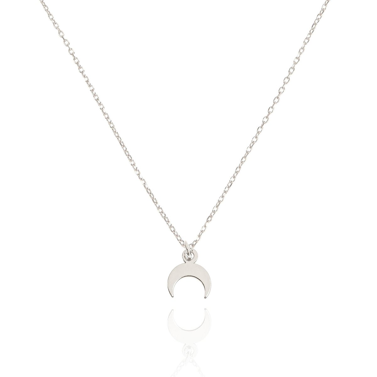 Naszyjnik srebrny z małym księżycem 45 CM
