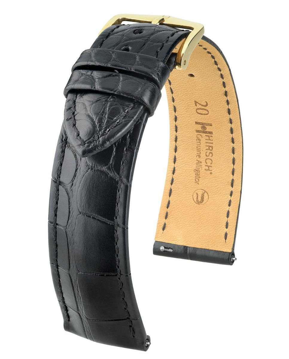 Pasek ze skóry aligatora 20 mm HIRSCH Prestige 10220759-1-20