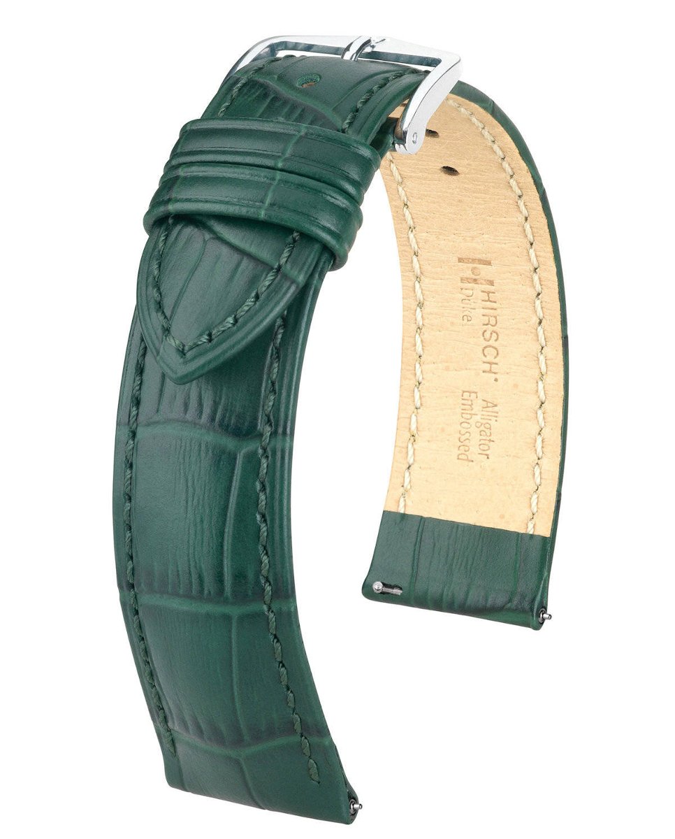 Skórzany wodoodporny pasek do zegarka 18 mm HIRSCH Duke 01028040-2-18