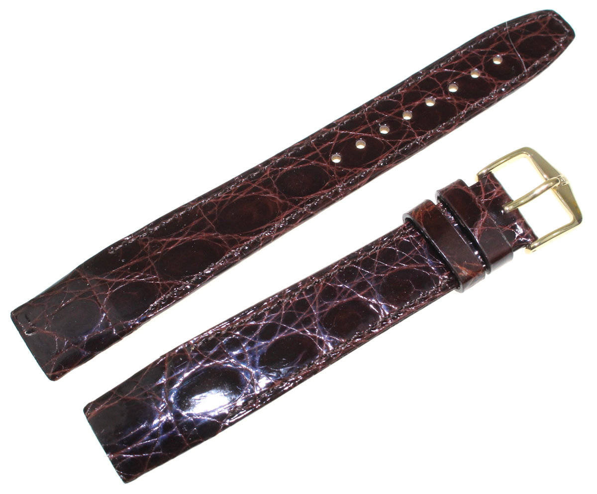 Skórzany pasek do zegarka ze skóry krokodyla 18 mm HIRSCH 18800810OE-1-18