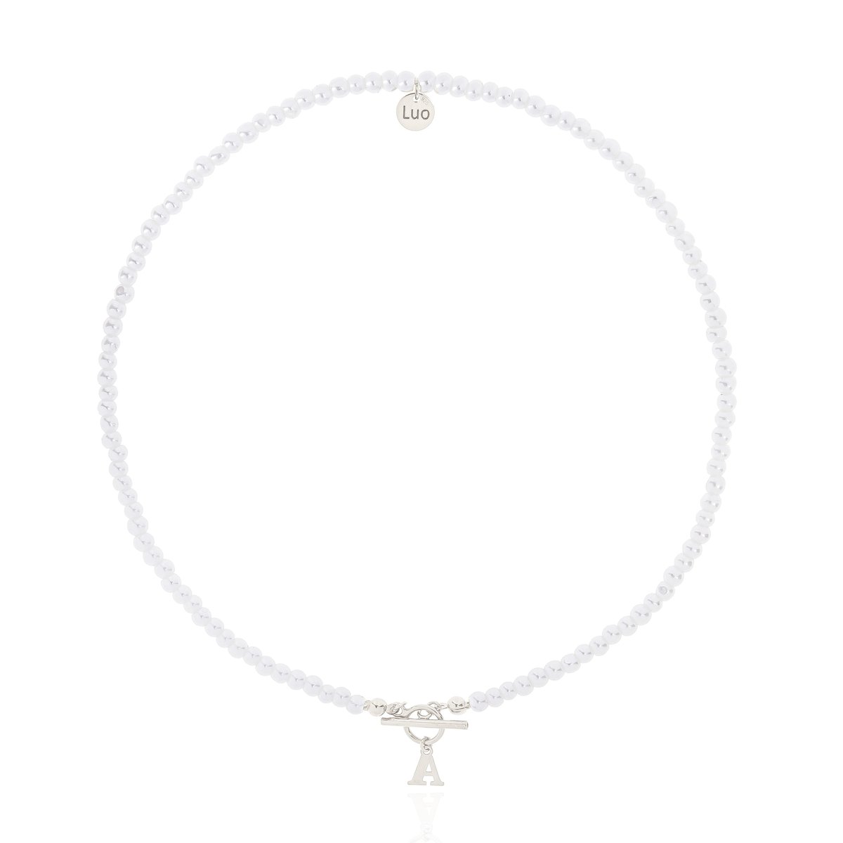 Naszyjnik z pereł z literką 40 CM J