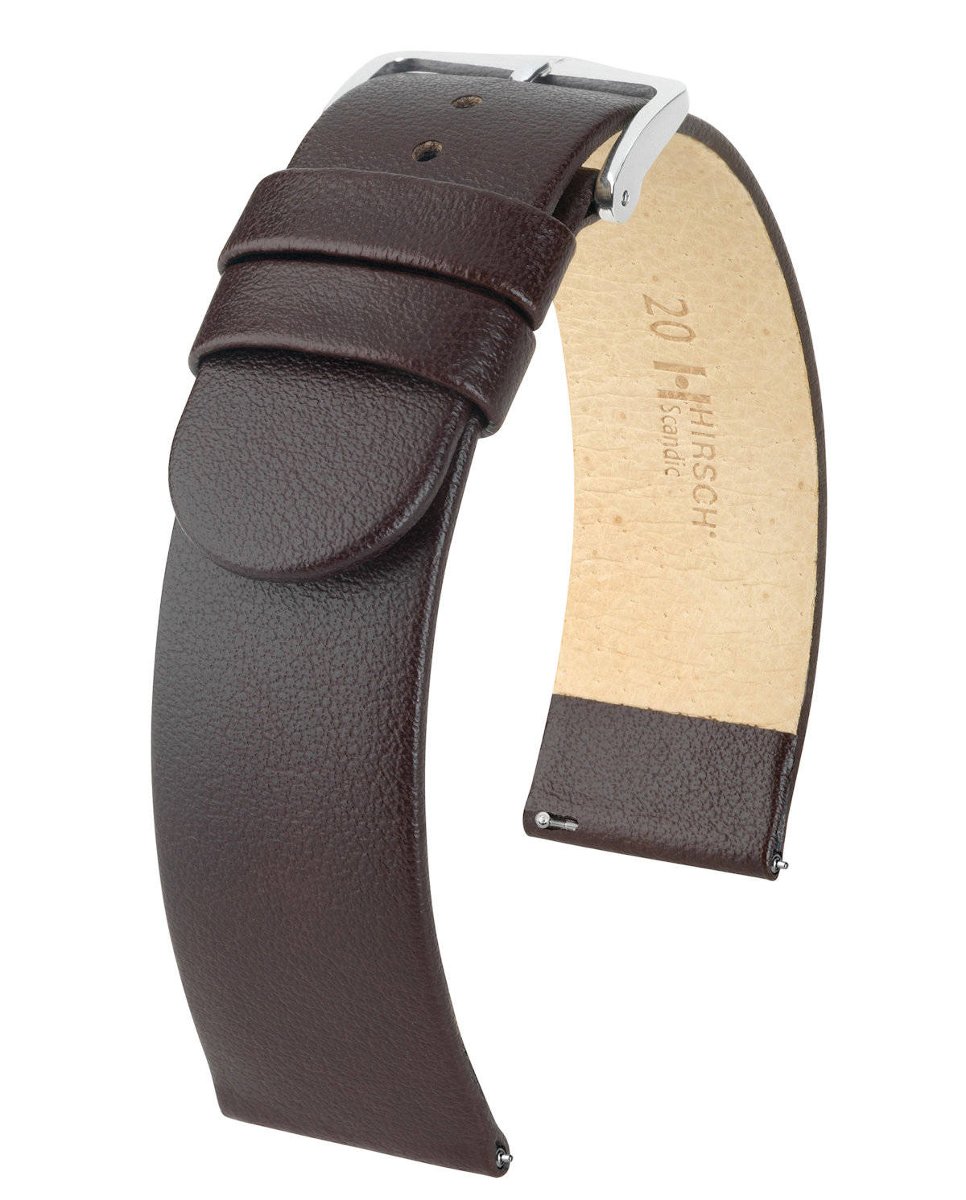 Skórzany wodoodporny pasek do zegarka 20 mm HIRSCH Scandic 17872010-2-20