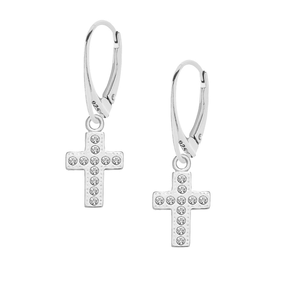 MYNESS Kolczyki z krzyżykami Swarovski