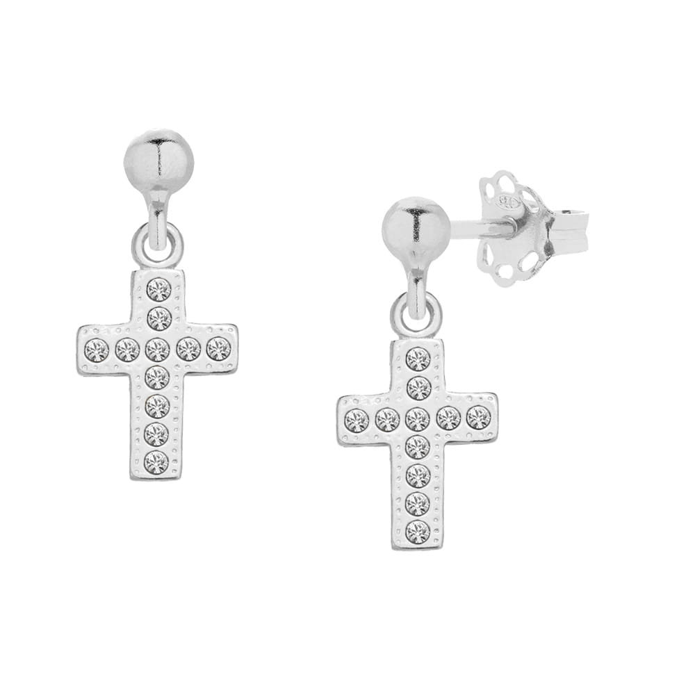 MYNESS Kolczyki z krzyżykami Swarovski