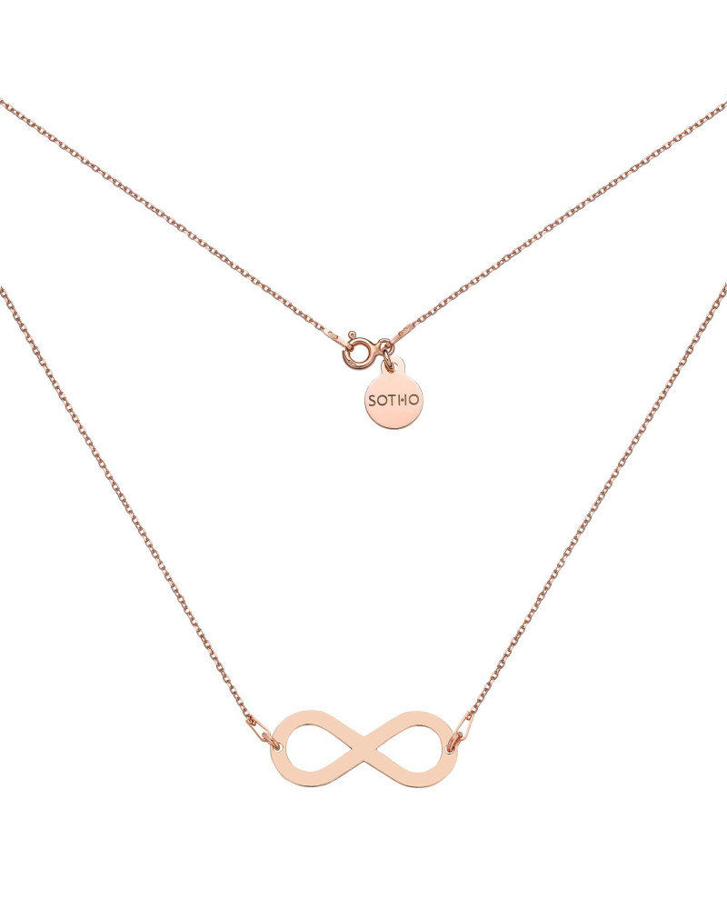 Naszyjnik z dużą nieskończonością z różowego złota