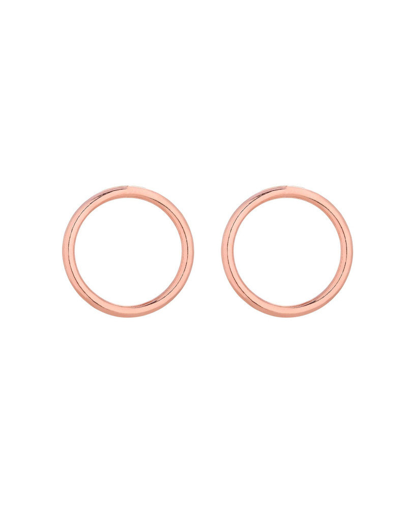 Kolczyki z różowego złota obręcze
