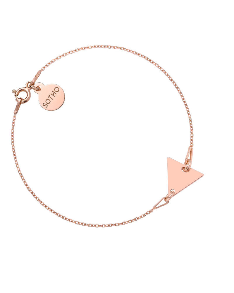 Bransoletka z różowego złota z trójkątem