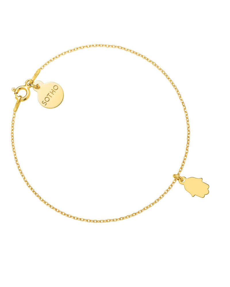 Złota bransoletka z Ręką Fatimy