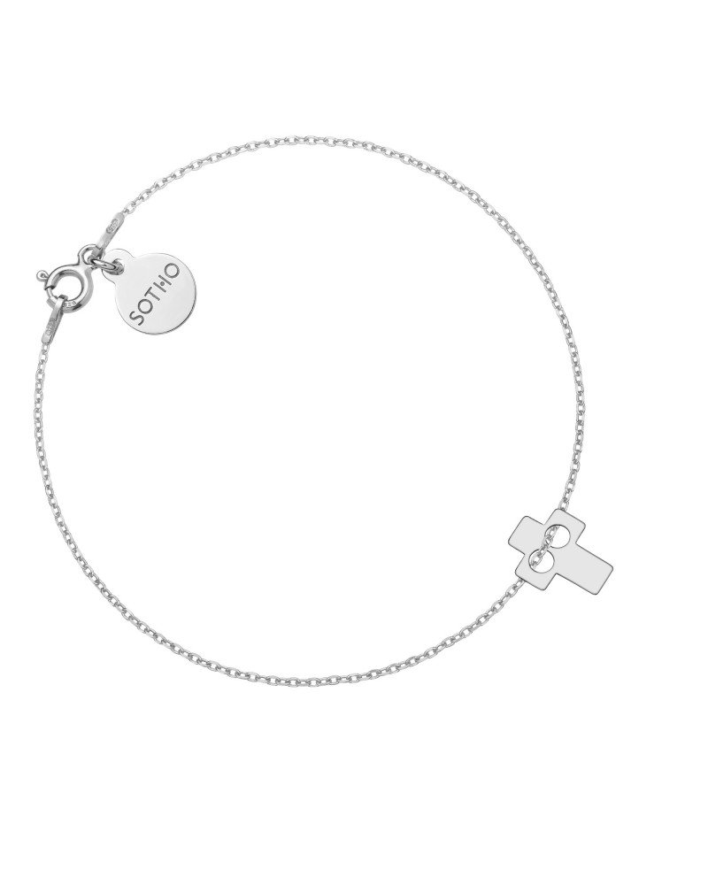 Srebrna bransoletka z krzyżykiem