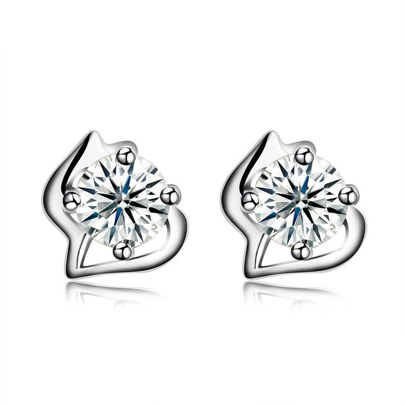 Kolczyki SREBRO 925 błyszczące cyrkonie sztyfty