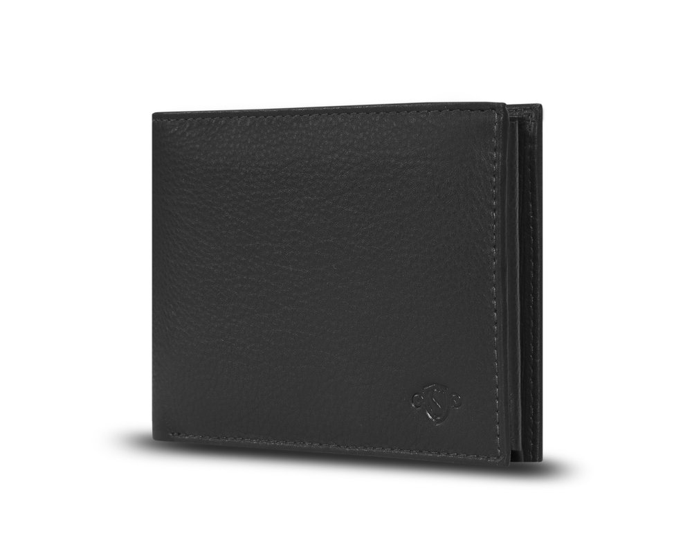 Elegancki skórzany męski portfel RFID SOLIER SW35 czarny