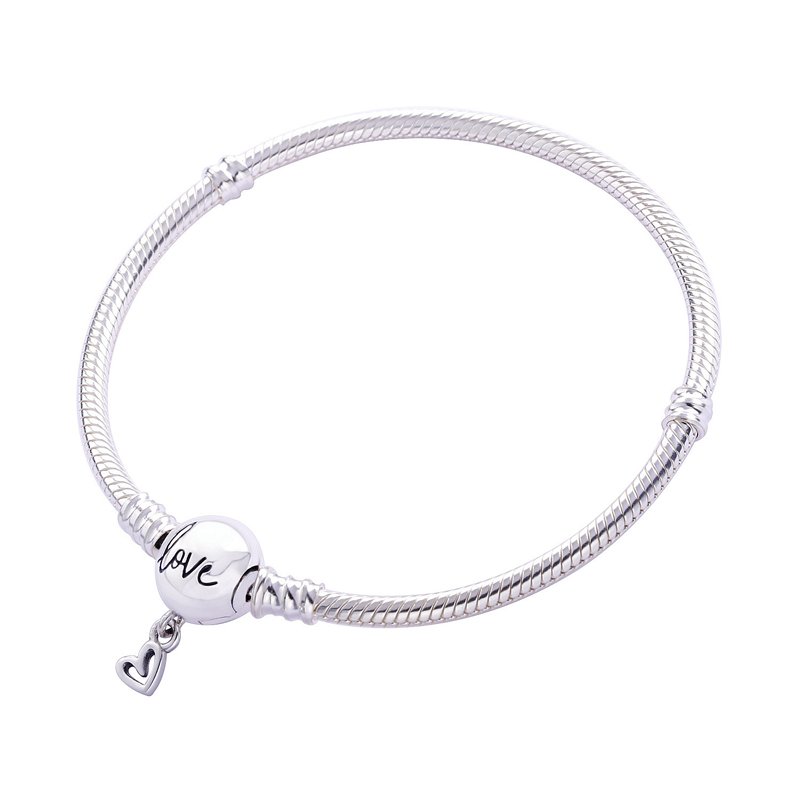 Bransoletka Modułowa Pandora Srebro 925 Charms Serce Love 18 cm