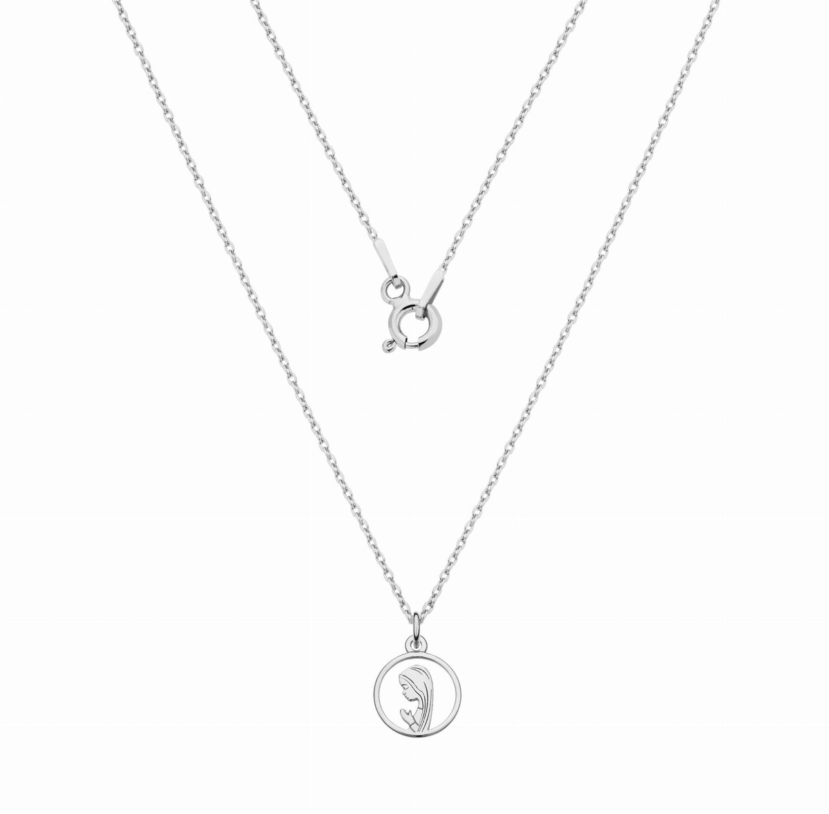 MYNESS Naszyjnik - medalik z Matką Boską Fatimską