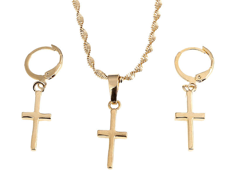 Komplet Biżuterii Krzyżyki Na Prezent