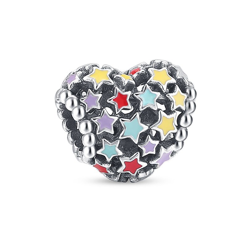 Zawieszka SREBRO 925 Charms koralik do PANDORA Serce Gwiazdki