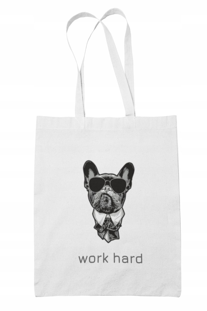 Eco Torba Bawełniana Shopper Pies Buldog Francuski
