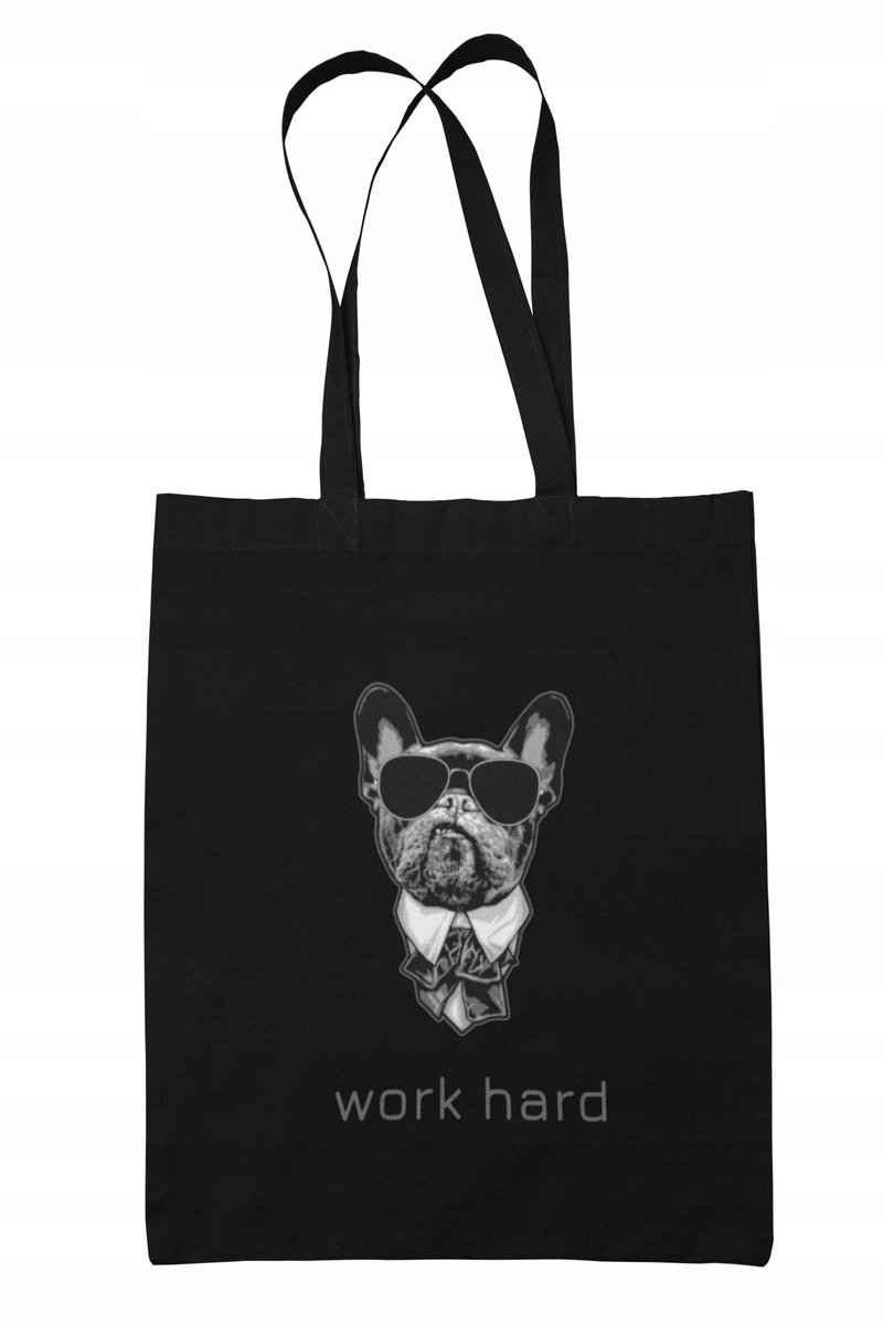 Eco Torba Bawełniana Shopper Pies Buldog Francuski