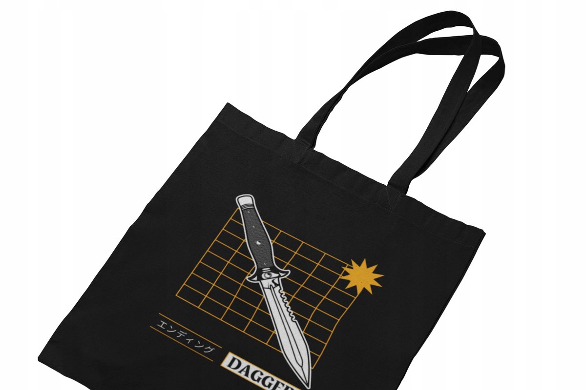 Eco Torba Nóż, Grunge Aesthetic, Torba Z Nadrukiem