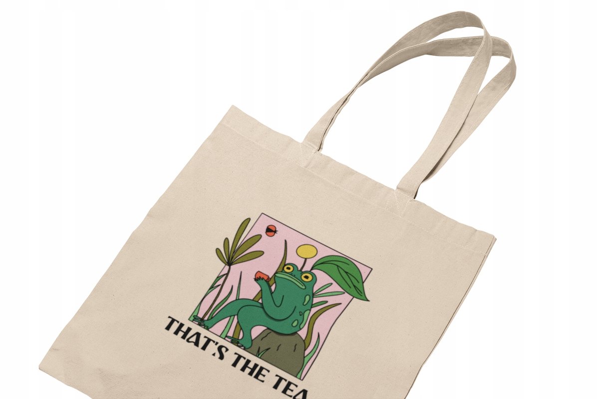 TORBA Shopper Żabka, Żaba Prezent Fana Modne Wzory