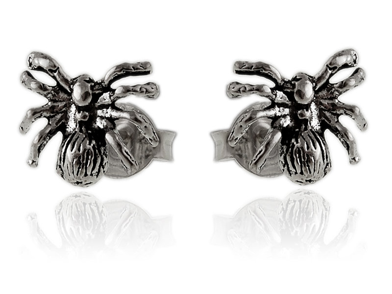 Kolczyki srebrne pająk tarantula k3097