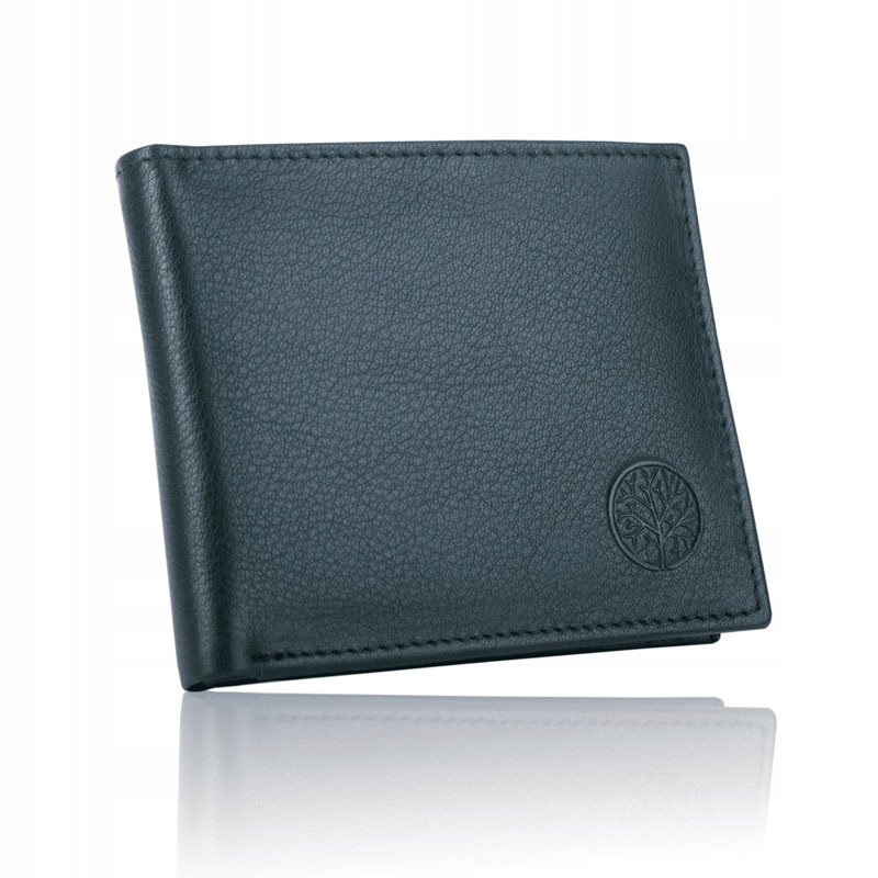 Betlewski, Portfel męski ze skóry mały cienki skóra granatowy