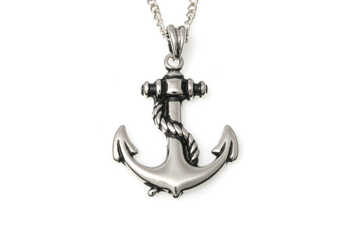 Męska Zawieszka Kotwica + Łańcuszek