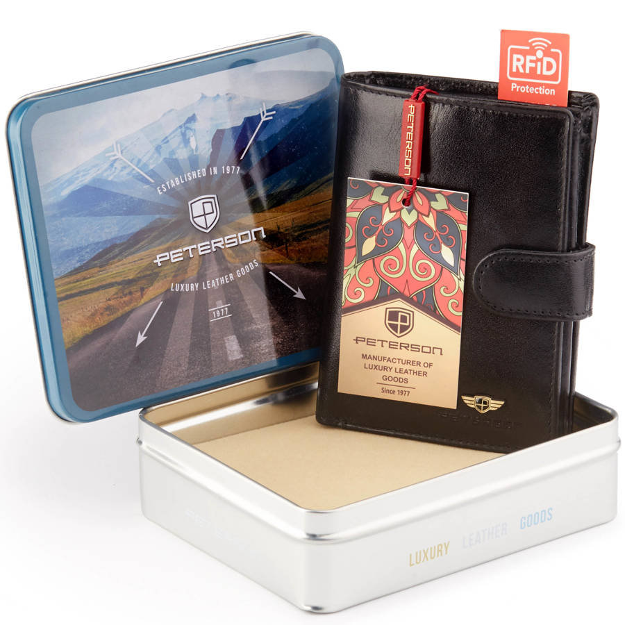 Duży Skórzany Portfel Z Ochroną Kart — Peterson