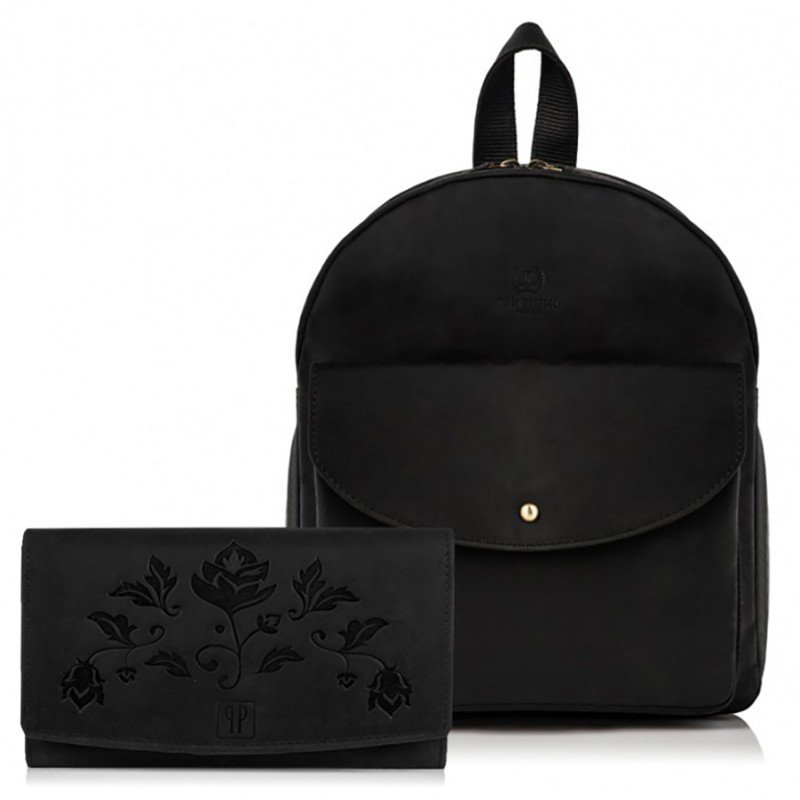 Zestaw Upominkowy Dla Niej Zup-24-Bl: Plecak T-18-Bl Portfel T-01-Bl