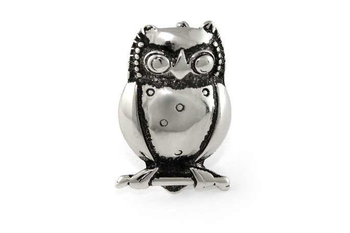 Broszka Błyszcząca Sowa Przypinka Retro