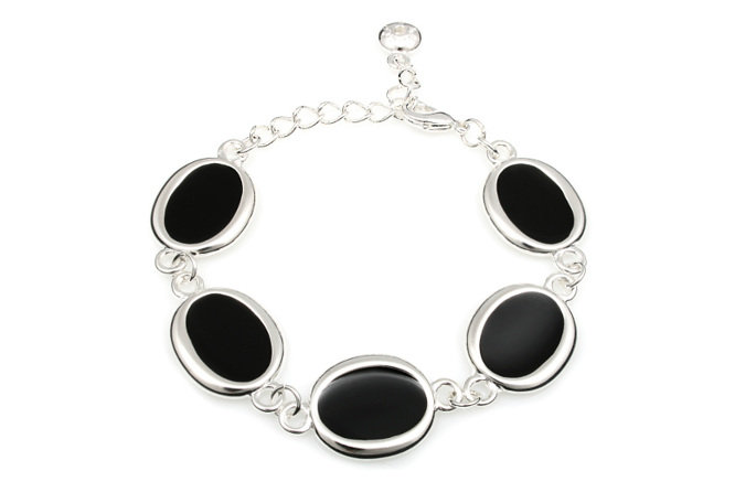 Bransoletka Czarne Owale Klasyczna