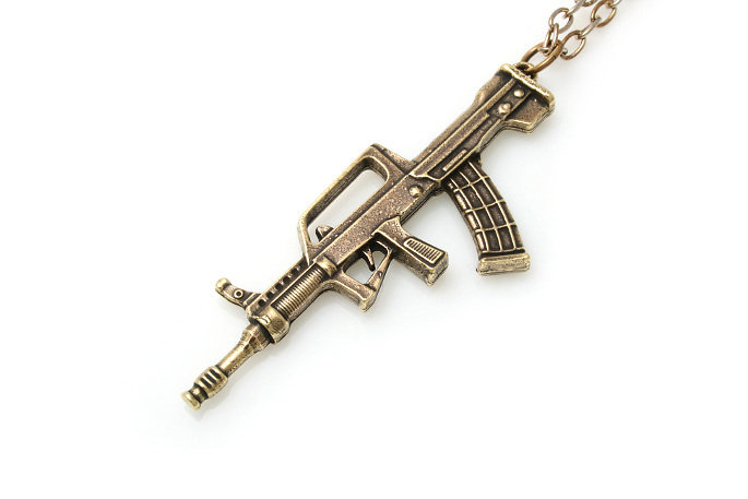 Wisiorek Militarny Z Karabinem + Łańcuszek