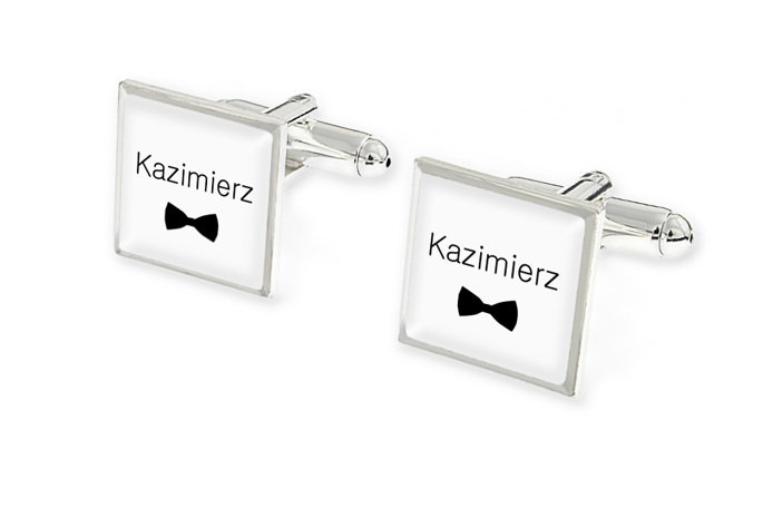 Eleganckie Spinki Dla Kazimierza Srebrne