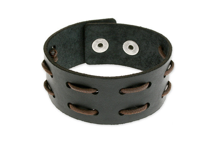 Skórzana Bransoletka Metal Rock Punk Goth