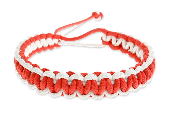 Bransoletka Dla Pań Na Rękę Biało Czerwona