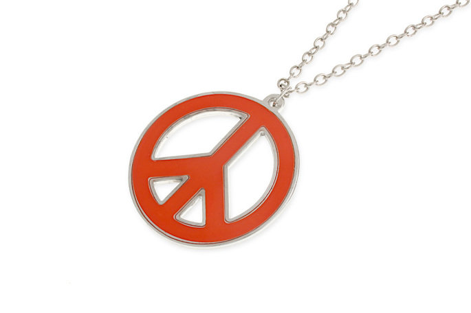 Wisiorek Duża Pacyfa Czerwona Z Laką