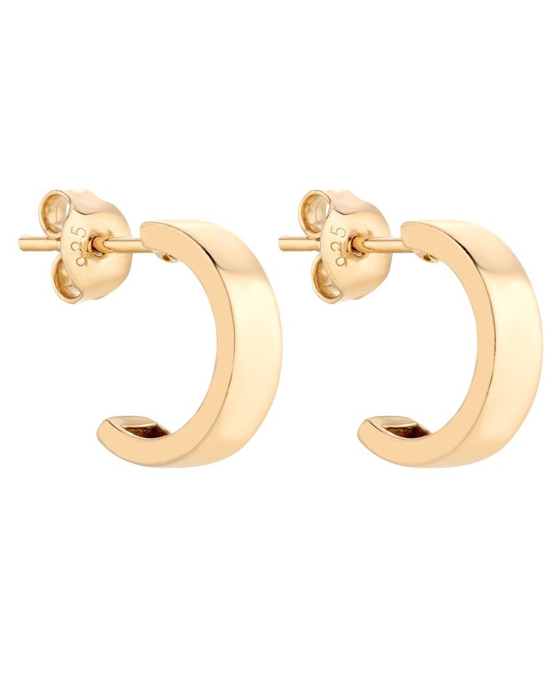 Złote kolczyki półkola