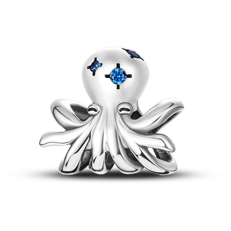 Zawieszka Srebro 925 Charms Koralik Ośmiornica