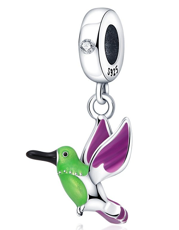 Zawieszka Srebro 925 Charms Koralik Do Pandora Koliber Ptak