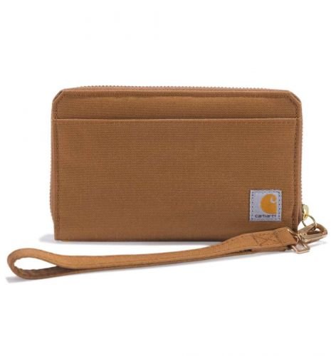 Portfel Carhartt Nylon Duck Lay-Flat Clutch Wallet CARHARTT BROWN