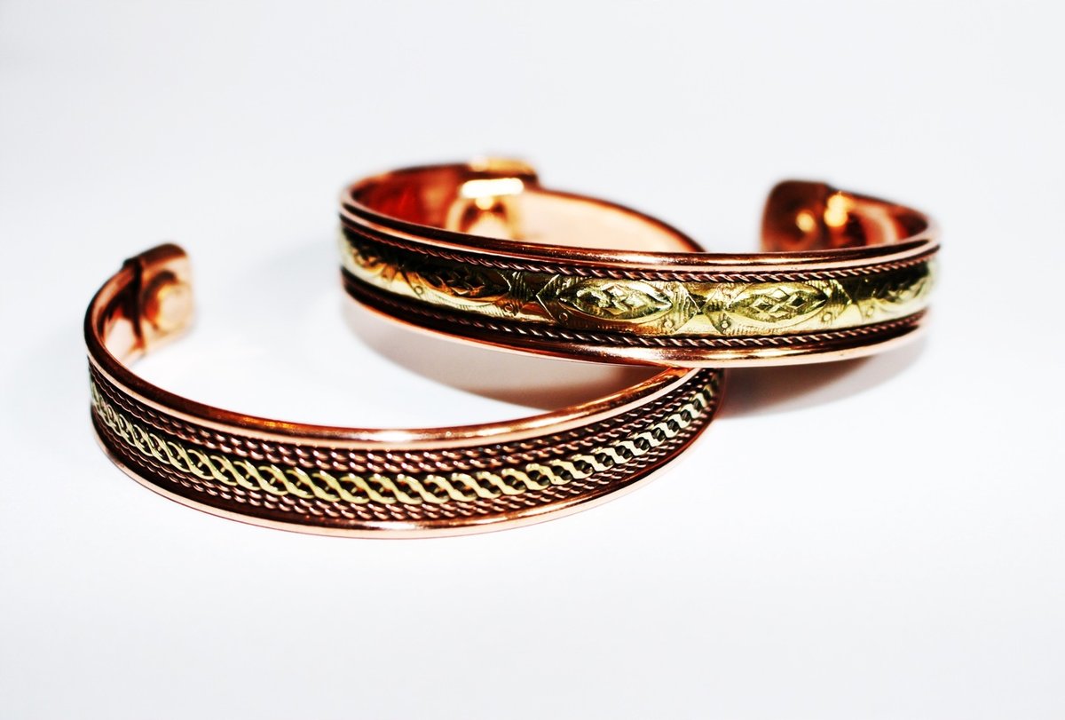 Bransoletka Magnetyczna Miedziana 2 Sztuki